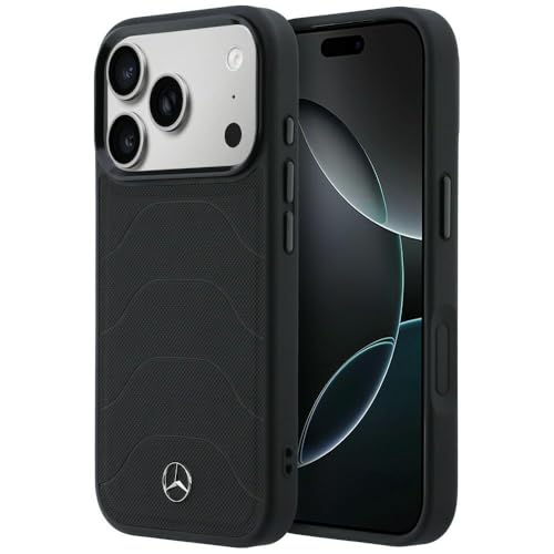 Coque Mercedes iPhone 17 Pro Max antichoc en cuir avec MagSafe