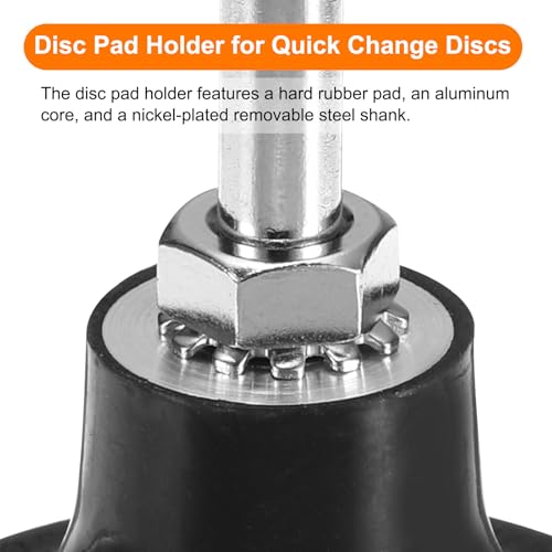 QUARKZMAN 2er Pack 2\ Scheibenpad-Halter Schnellwechsel-Scheiben 1/4\ Schaft-Halter Mandrel für Die Grinder Schleifen und Konditionierungsscheibe, Schwarz