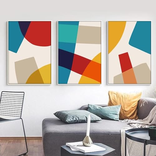 Pósteres de bloques de colores dsdsgog de 50x70cm para vestir paredes vacías