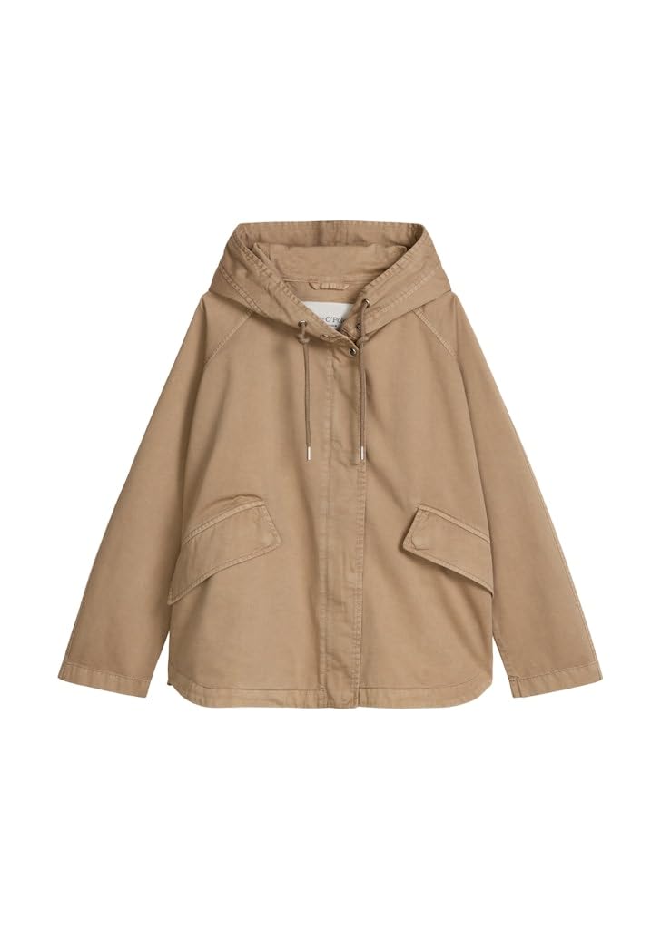 Marc O'Polo Cape-Jacke mit Kapuze Relaxed Garment-Dyed aus Organic Cotton-Twill