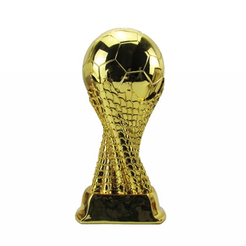 Resin Football Trophy Models, Fan Collectibles, Champions, Gold Medals MVP、 Most Valuable Player Trophy, Gift Award, Birthday Gift, Christmas Gift (9.5 inch)