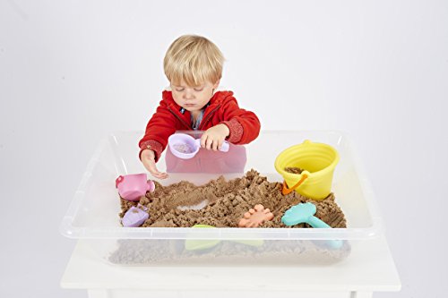 edx education 72248 Bandeja para arena y agua, 50 x 70 cm, transparente