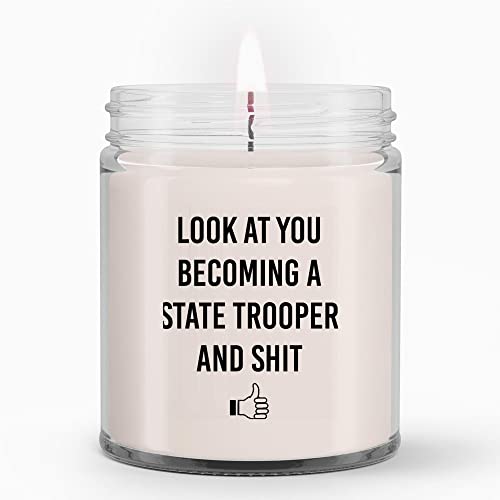 LaPomme New State Trooper Gifts Gifts for New State Trooper State Trooper Candle State Trooper State Trooper Graduation Gifts New State Trooper