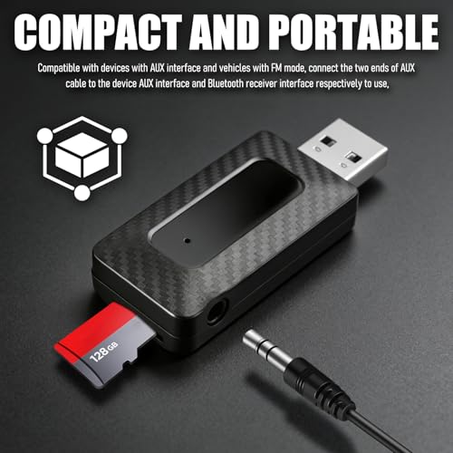 Adaptador USB Bluetooth 5.3 para Radio de Auto miniatura 6
