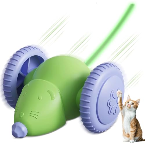 weiclianhp Interaktives Katzenspielzeug Elektrisch mit Federschwanz – Intelligenzspielzeug für Katzen, USB Wiederaufladbar, Cat Toy gegen...