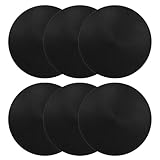 PATIKIL Spot Markers 8 Inch, 6 Pcs Non-Slip Floor Dots Agility Markers Flat Field Cones Poly Dots for Gym PE Speed Training Dance Soccer Basketball Sports, Black