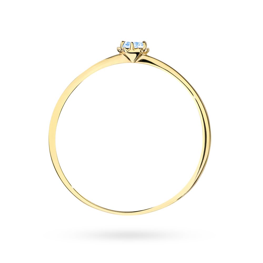 MARKO Courting - Anello di fidanzamento da donna in vero oro 375 con zirconi, gioiello senza tempo per uomo e donna, in diversi colori