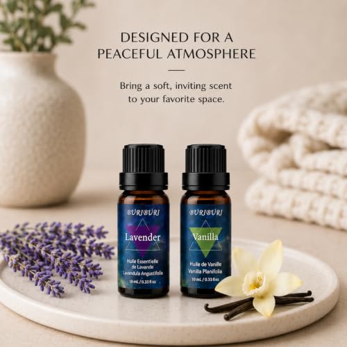 Image of BURIBURI Vanilla Lavender Essential Oil Set Aromatherapy 10MLx2