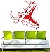 INDIGOS UG 4052166178754 Sticker Mural w942 Monstre Dragon, 80x79 cm Rouge