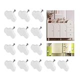 Exogio 14 Pack Wolkenform Schrankknöpfe fur Kinderzimmer, Möbelknöpfe mit Schrauben, Cartoon Form Schubladengriff, Niedlich Süß Kommodenknöpfe Möbelgriffe, Für Schränke Möbelgriff