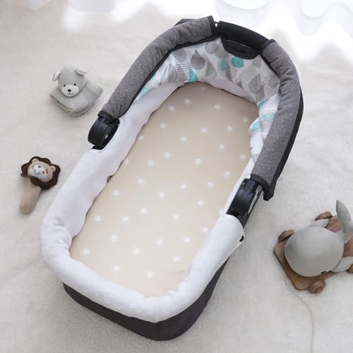 Image of PHF 3 Pack Soft Bassinet Sheets, Rainbow Breathable Comfy Cradle Sheets for Baby Boys Girls Neutral, No Slip Universal Fit for Most Cradle and Bassinet Mattress, Rainbow