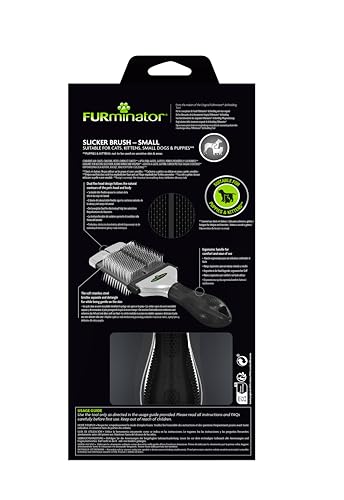 FURminator Zupfbürste Größe S - kleine Bürste mit sanften Edelstahlborsten für Katzen, kleine Hunde, Welpen und Kätzchen