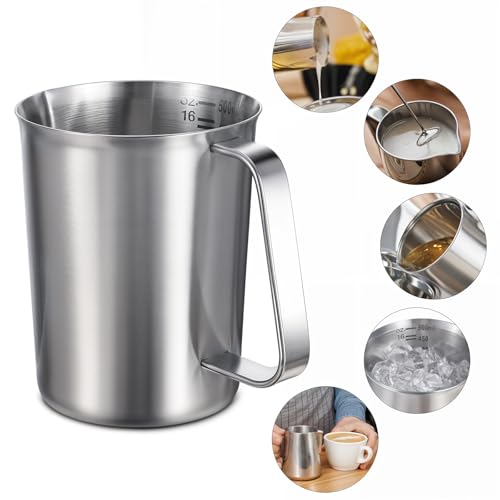 Set 2 Jarras Medidoras Acero Inoxidable 500 ml miniatura 3