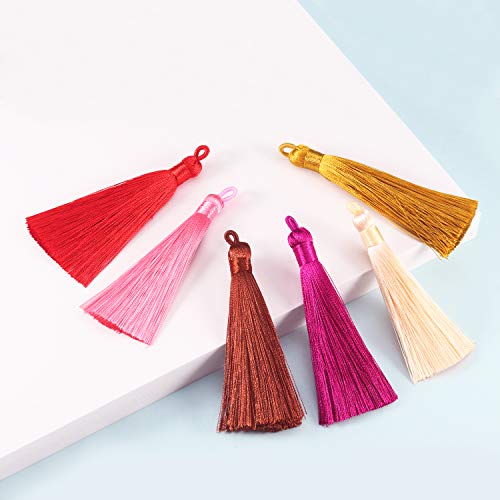 Forise 40Pcs Tassels Mix 20 Fashion Silky Elegant Tassels Fit For Diy Jewelry Making Accessories,90Mm #TOP5