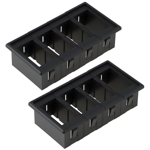 ECSiNG 2PCS 4 Gang Rocker Switch Housing Plastic Case Compatible with ARB Compatible with Carling Standard Rocker Switches