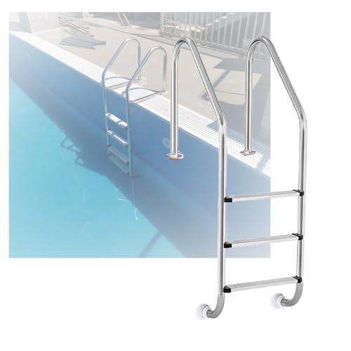 Escalera para piscina de 3 peldaños de acero inoxidable miniatura 1
