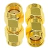 ABONIX RP-SMA Male to RP-SMA Male Adapter RF Reverse Polarity SMA Male Coaxial Connector for FPV Drones, Wi-Fi Antennas, Radio, RF Applications (Pack 0f 2)
