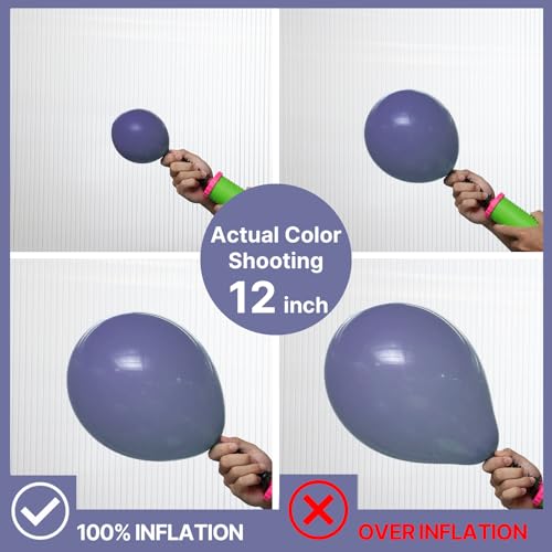 Image of PartyWoo Dusty Blue Balloons 140pcs Different Sizes Pack of 18 12 10 5 Inch Navy Slate Blue Boho Neutral Balloon Arch Kit for Baby Shower Anniversary Graduation Birthday Party Decorations Blue-F15