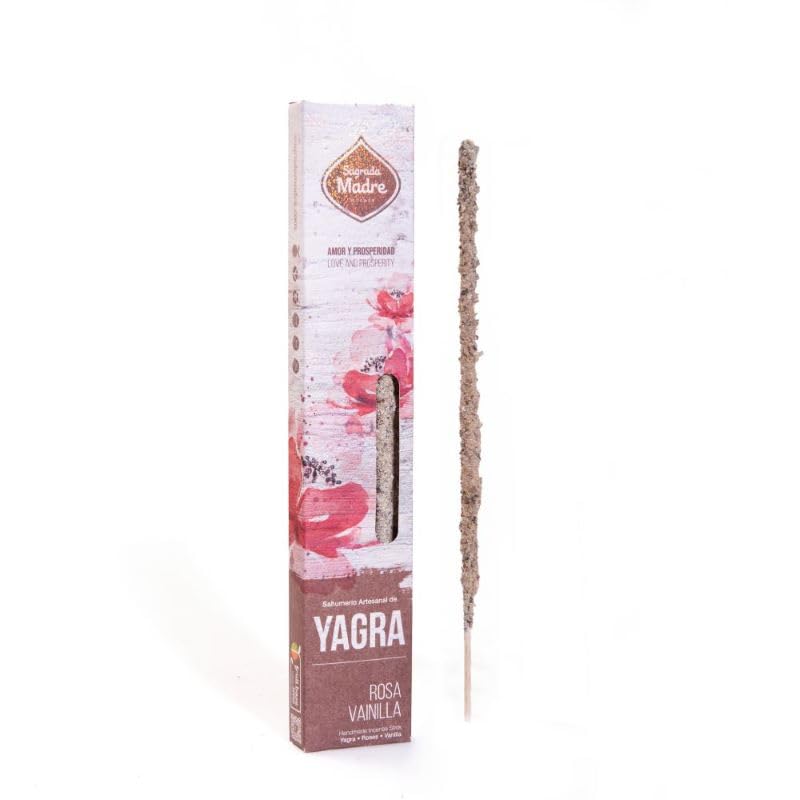2 Cajas de Incienso Sahumerio Yagra Rosa Vainilla Amor y Prosperidad Natural Ecológico Sagrada Madre Aroma Hecho a Mano