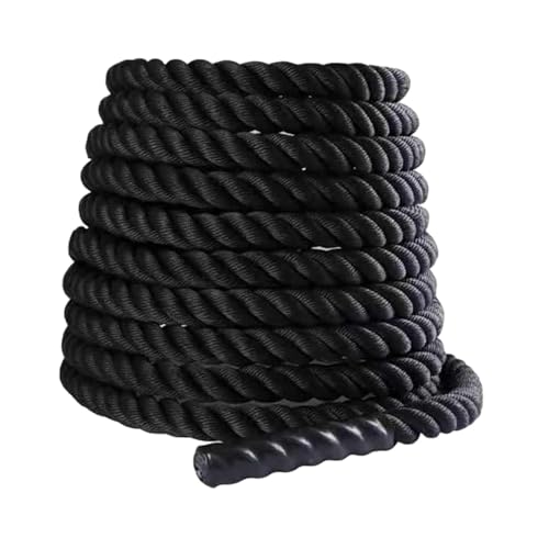 Battle Exercise Exercise Training Heavy Ropes Professional Outdoor Jumping Rope Physical Rope 9.18/9.8ft Exercise Rope, 25mmx3m Black