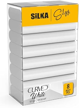 Silka Curved White Silgi, 8'li, Sg.52