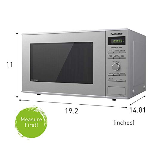 Panasonic Microwave Oven NN-SD372S Stainless Steel Countertop/Built-In with Inverter Technology and Genius Sensor, 0.8 Cu. Ft, 950W (Renewed)