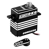 Picture of GLOBACT 9kg Metal Servo for TRX4M with Servo Arm High Torque Digital Servo Coreless Motor Servo HV 4.8V-8.4V for 1/18 RC Crawler Servo Upgrade (Black)