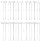 Cabilock 160 Stück Blumenstecker 31cm Lang Kunststoff Dreizack Kartenhalter Transparent für Blumenarrangements Brautsträuße und Hochzeitsdekoration