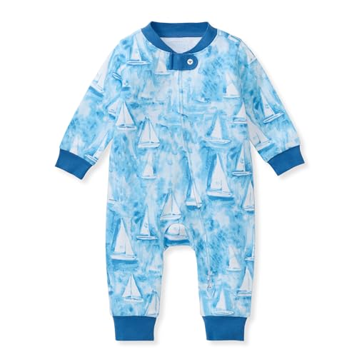 Burt's Bees Baby Boys Footless Pajamas, Sleep and Play Loose Fit, 100% Organic Cotton Soft One-piece PJs, Sizes NB to 6-9 Months