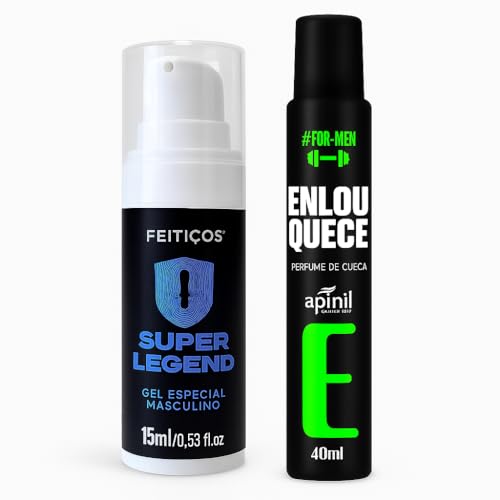 Kit Masculino Sedutor com Gel Íntimo 15ml + Perfume para Cueca 40ml – Presença Marcante e Cuidado Pessoal