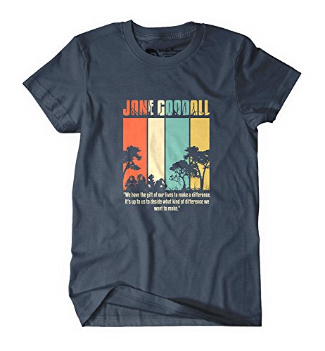 Jane Goodall "Difference"" Crew Neck T-shirt By UnderRepped (Extra Large)