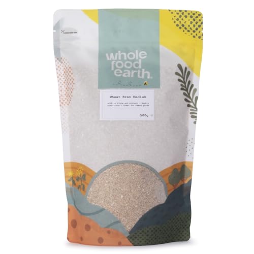 Whole Food Earth Wheat Bran Medium GMO Free High Fibre 500 g (Pack of 1)