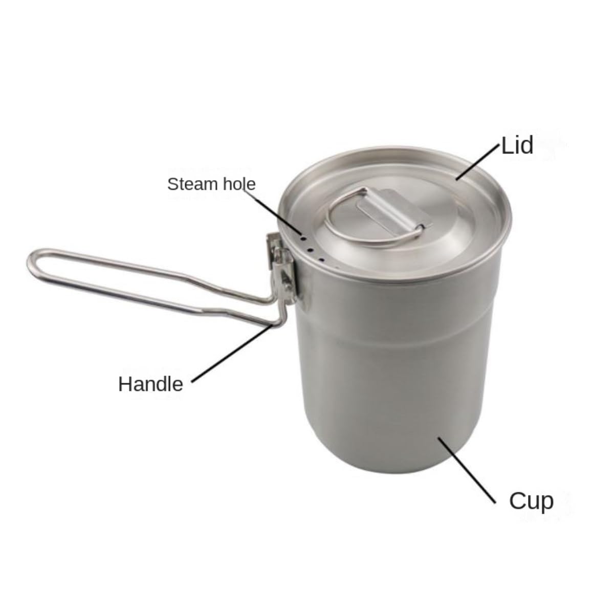 Popote Bivouac L'acier Inoxydable Tenace De Pique-Nique en Plein Air Peut Plier Les Ustensiles De Cuisine Marmite De Camping Cuisine de Camping