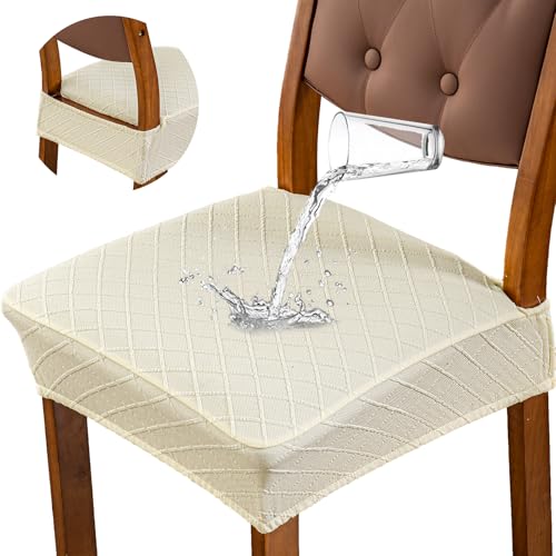 Image of Genina Waterproof Seat Covers for Dining Room Chair Covers,No Rear Covers