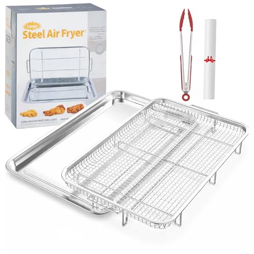 Air Fryer Basket & Tray Set, Extra Large 18.8" x 11.2" Oven Air F...
