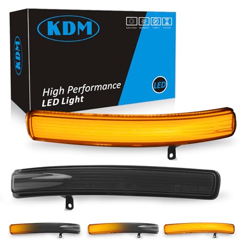 KDM LED Sequential Side Mirror Reflector Light Compatible with Ford Explorer 2011-2019 Turn Signal Rearview Blinker Indicator Lamp,Smoked Lens Dynamic Amber,2Pack