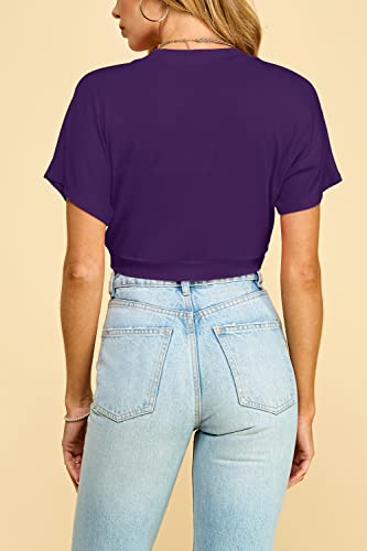 Image of Lock and Love Women's Versatile Open Front Lightweight Short Sleeve Bolero Shrug