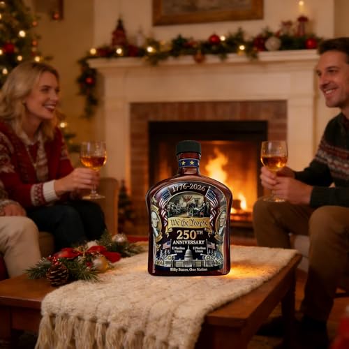 Bouteille de whisky commémorative de 350ml en verre ciselé pour bar chic - 4