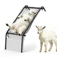 BUYYAH Deck Chair for Sheep, Heavy Duty Metal Goat Chair for Hoof Trimming, Adjustable Width 10\"-16\" Kick Plate, Suitable for Sheep, Goat, Lamb, Pony