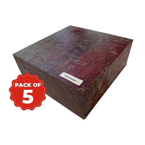 Exotic Wood Zone |Pack Of 5, Purpleheart Wood Bowl Blanks | 4