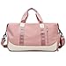 Sporttasche Damen mit Schuhfach und Nassfach, Groß 40L Fitnesstasche, Reisetasche Herren Faltbar Modisch Wasserdicht ​Leicht Yoga Gym Schwimmtasche Strand Urlaub Schule Trainingstasche (Rosa)