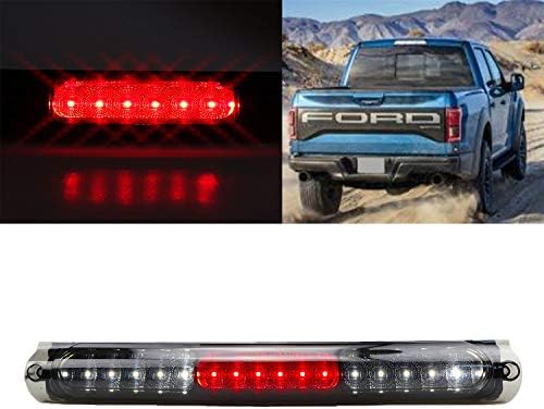 Third Brake Lamp Assembly High Mount Stop/Tail Light Lamp Fit for 1997-2003 Ford150 (Black+Smoke Lens)