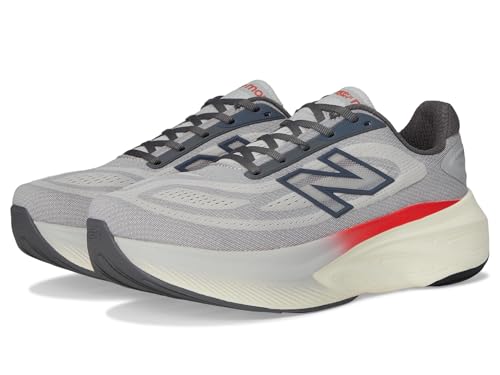 New Balance Fresh Foam X More V6 : chaussure de course homme amorti maximal gris et rouge 44.5