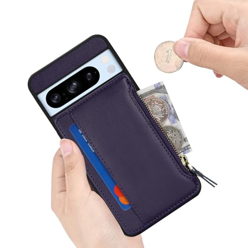 Image of Cavor for Google Pixel 8 Pro Case Wallet with Card Holder, Purple