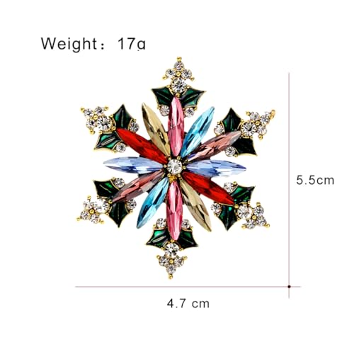 Image of Rhinestone Flower Brooch Pin for Women Red Black Purple Flower Broochs Pin Hat Christmas Brooch Jewelry