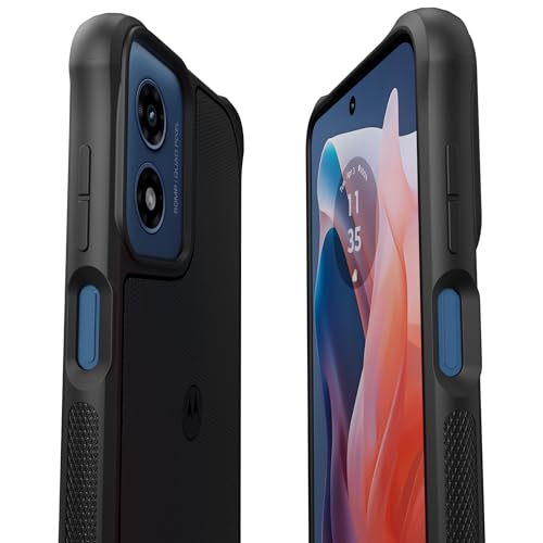 Image of Motorola Moto G Play (2024) Rugged Protective Case- Black | Precision fit, Military Grade Shock Absorbing Cover for Enhanced Phone Grip, Drop Protection