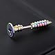 5 Paare 8 mm Tian Edelstahl Herren Ohrstecker Ohrringe für Damen Fakeplug Fake Plug Ear Piercing Plugs Tunnel (Schraube Ohrringe)