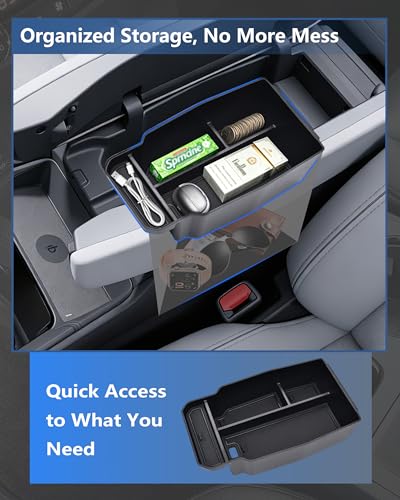Image of Center Console Organizer Tray & Cup Holder Insert for 2023-2026 Mazda CX50, 2PCS Set, Custom Fit Console Storage & Cup Holder Liner with Anti-Slip Design, Not for CX-5