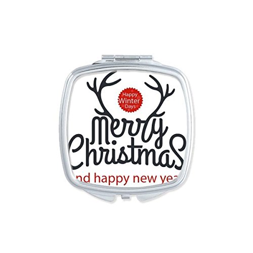 Miroir compact de poche Noël pour corriger votre maquillage partout en festival d'hiver