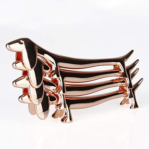 Miniatura 4 de ChezMax Juego de 5 palillos de aleación de zinc, cuchara, tenedores, cuchillos, vajilla de descanso, color oro rosa